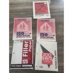 Vintage y2k Wide Ruled Notebook Filler Paper Bundle Wal-Mart Mead Union Camp